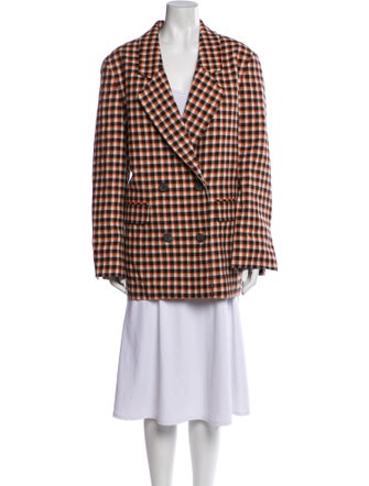 Mara Hoffman Plaid Print Blazer