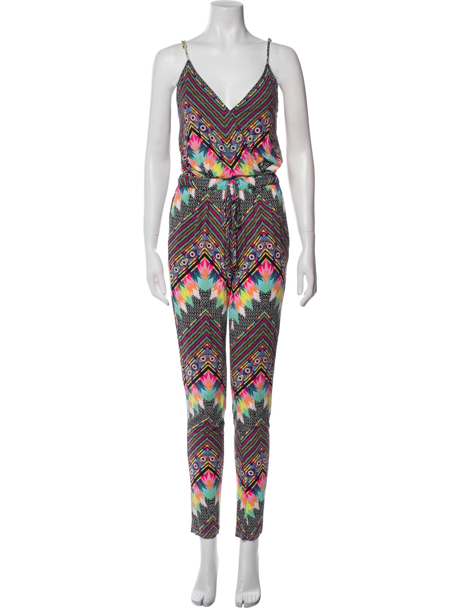 Mara Hoffman Printed V-Neck Jumpsuit