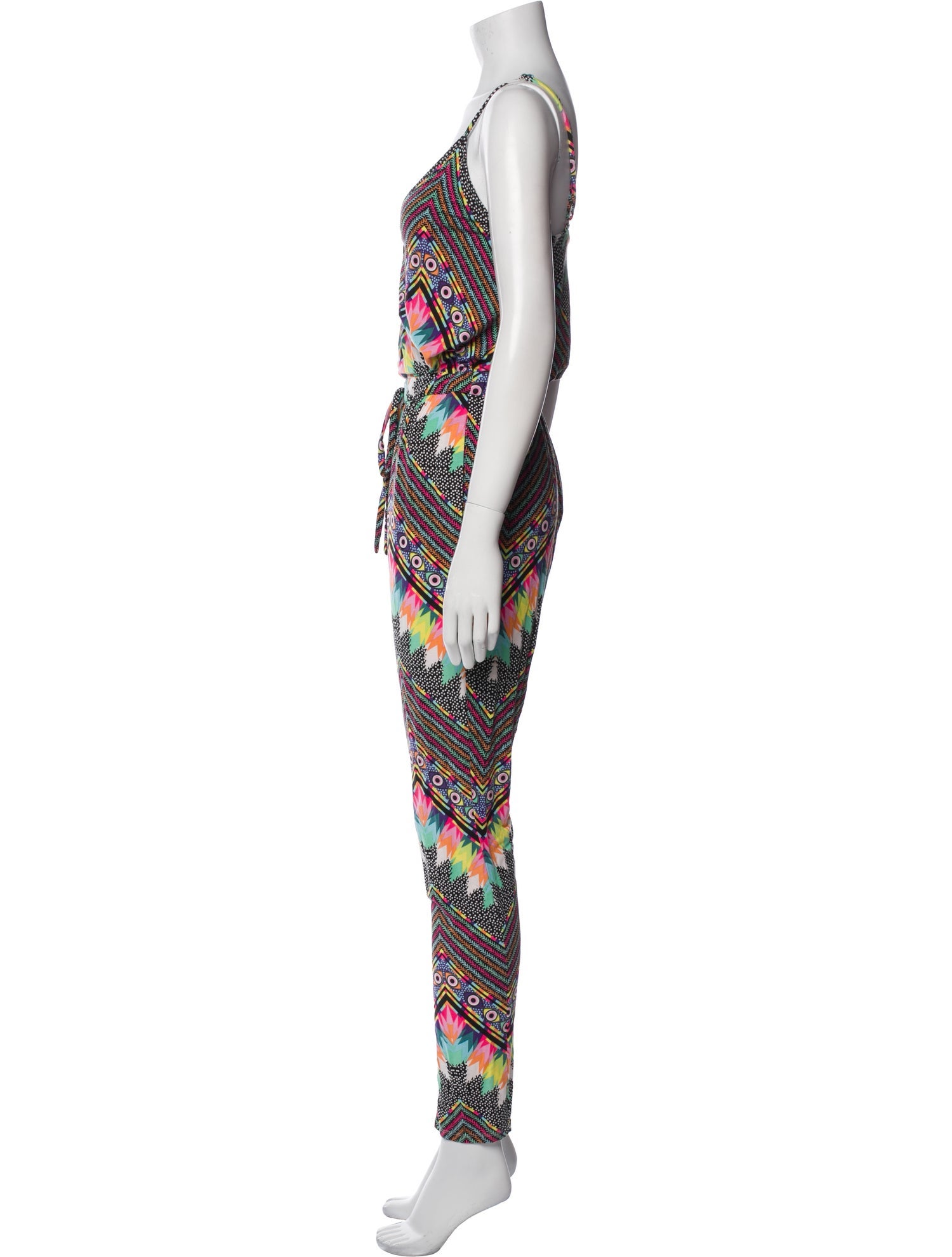 Mara Hoffman Printed V-Neck Jumpsuit