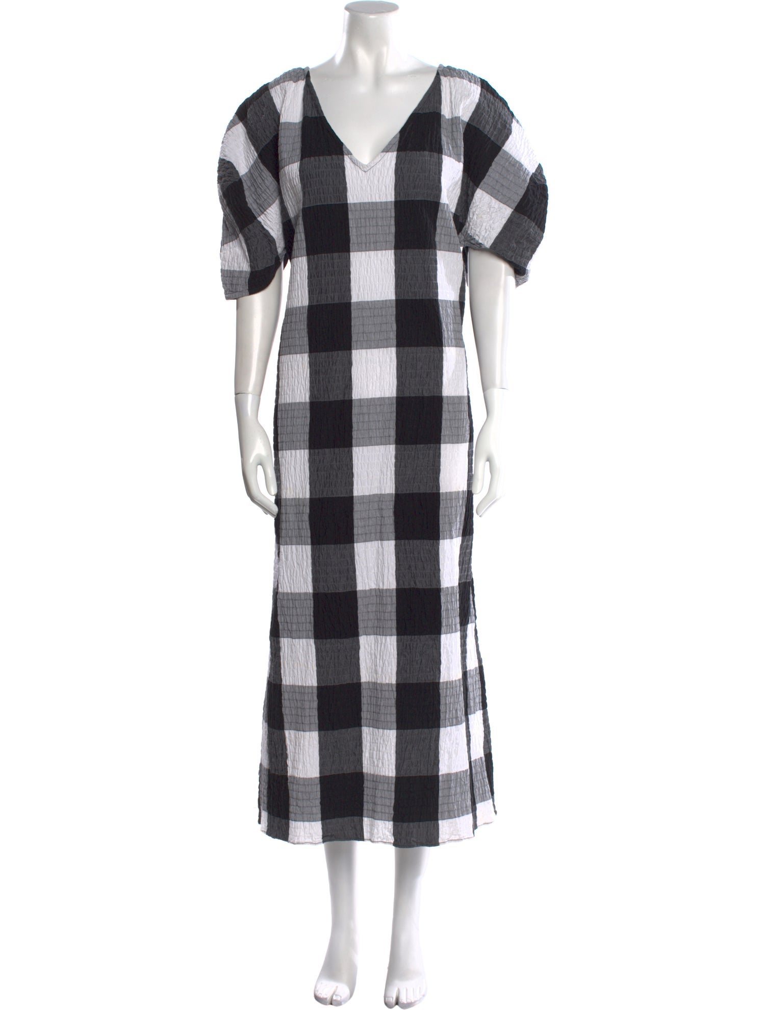 Mara Hoffman Plaid Print Long Dress