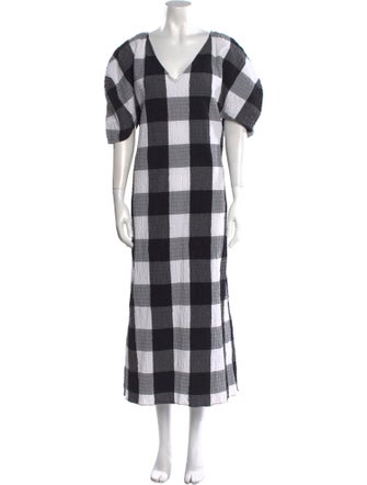 Mara Hoffman Plaid Print Long Dress