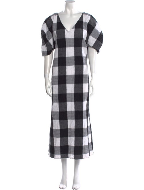 Mara Hoffman Plaid Print Long Dress