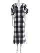 Mara Hoffman Plaid Print Long Dress