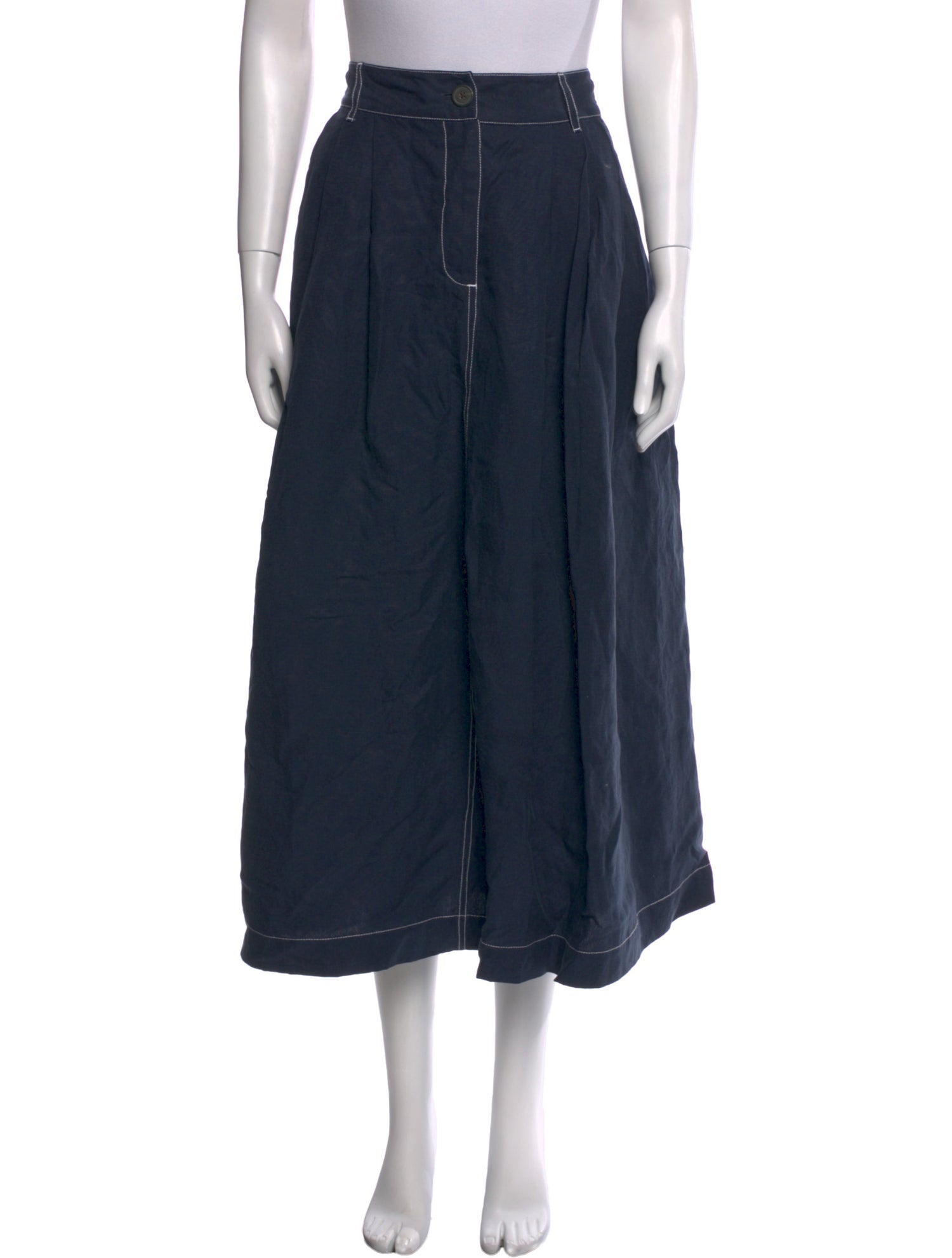 Mara Hoffman Pleated Accents Midi Length Skirt