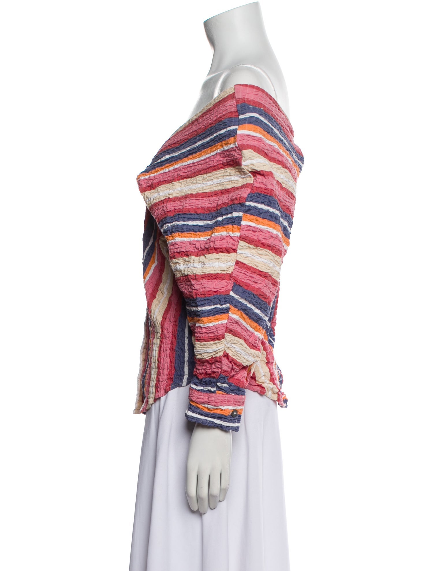 Mara Hoffman Striped Off-The-Shoulder Blouse w/ Tags