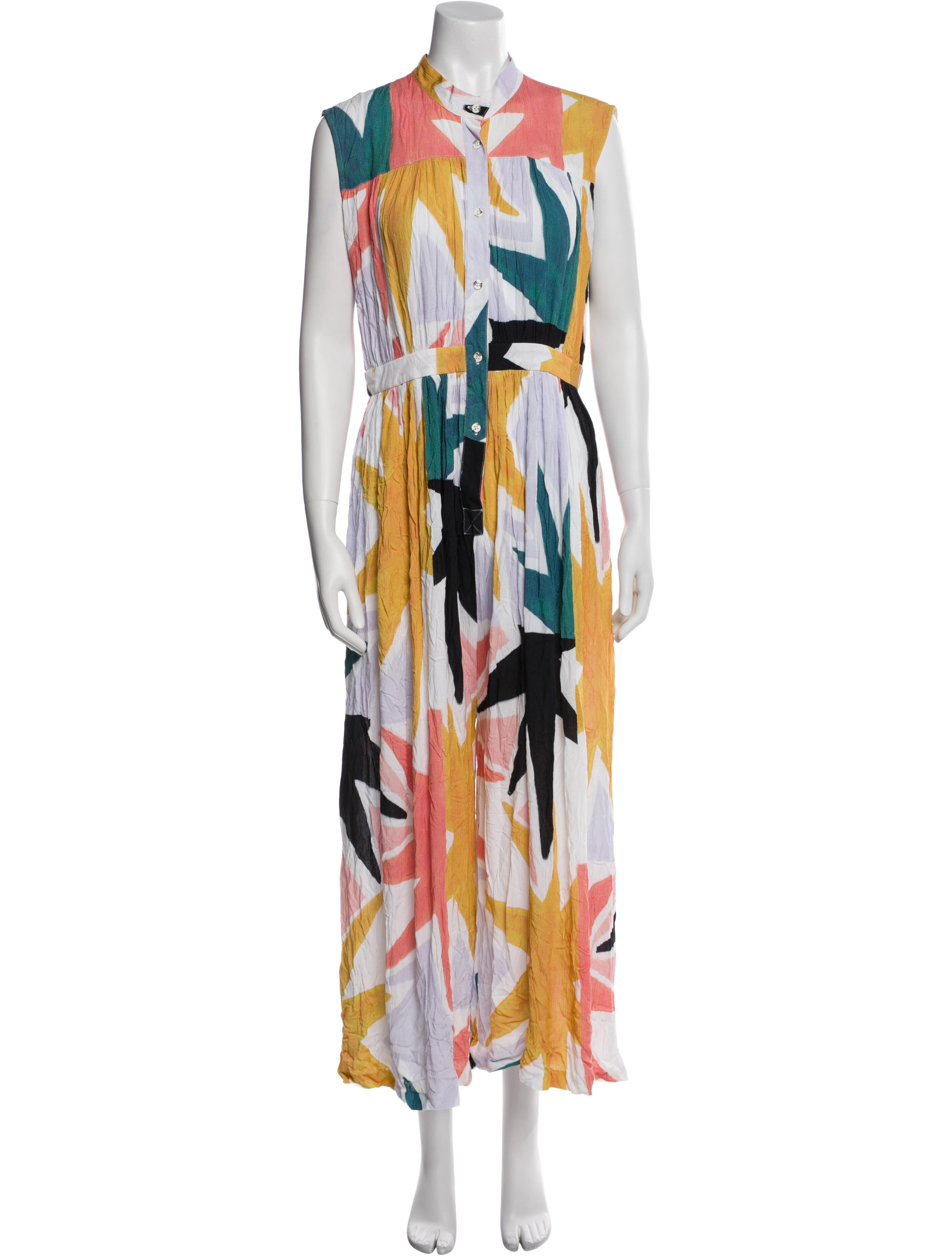 Mara Hoffman Printed V-Neck Jumpsuit w/ Tags