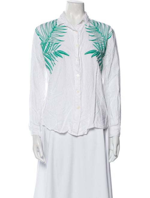 Mara Hoffman Printed Long Sleeve Button-Up Top