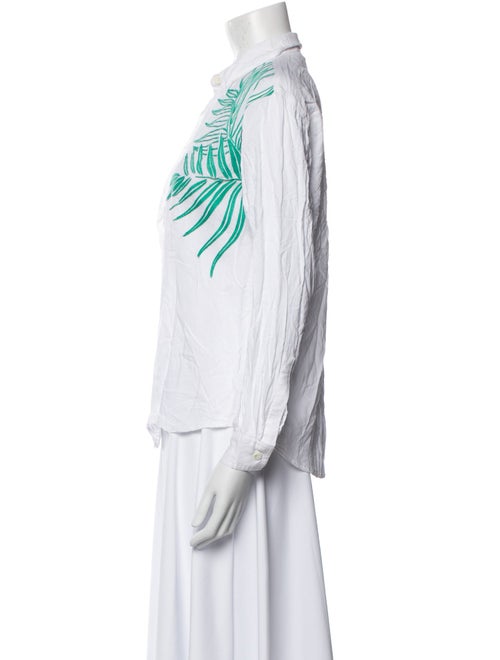 Mara Hoffman Printed Long Sleeve Button-Up Top