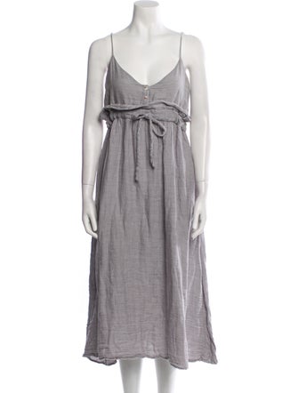 Mara Hoffman V-Neck Midi Length Dress