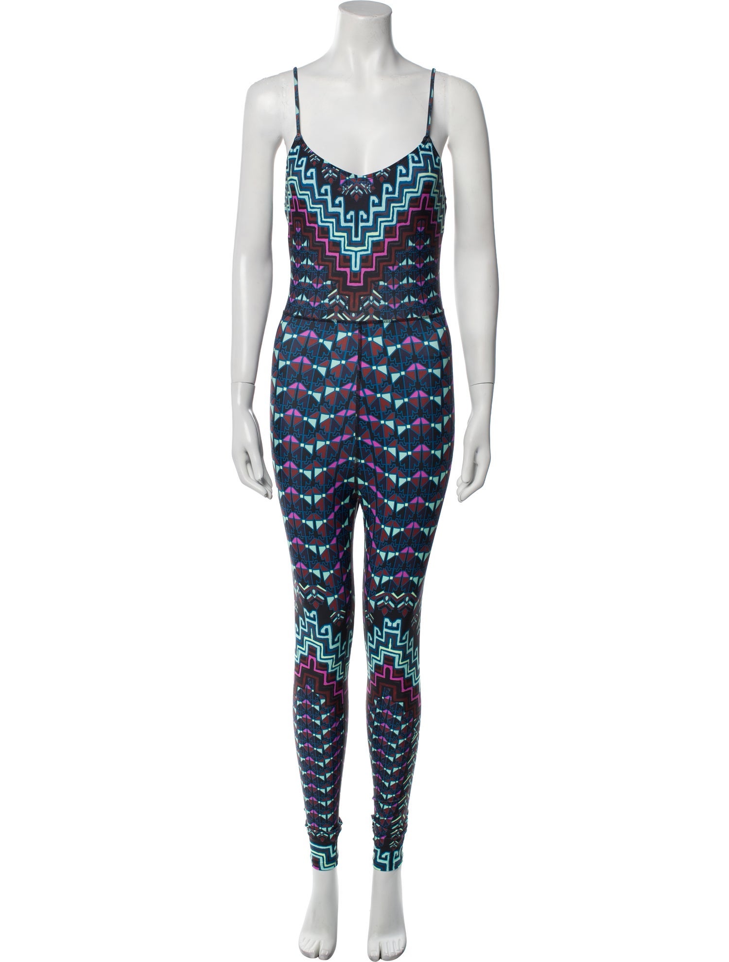 Mara Hoffman Printed V-Neck Jumpsuit