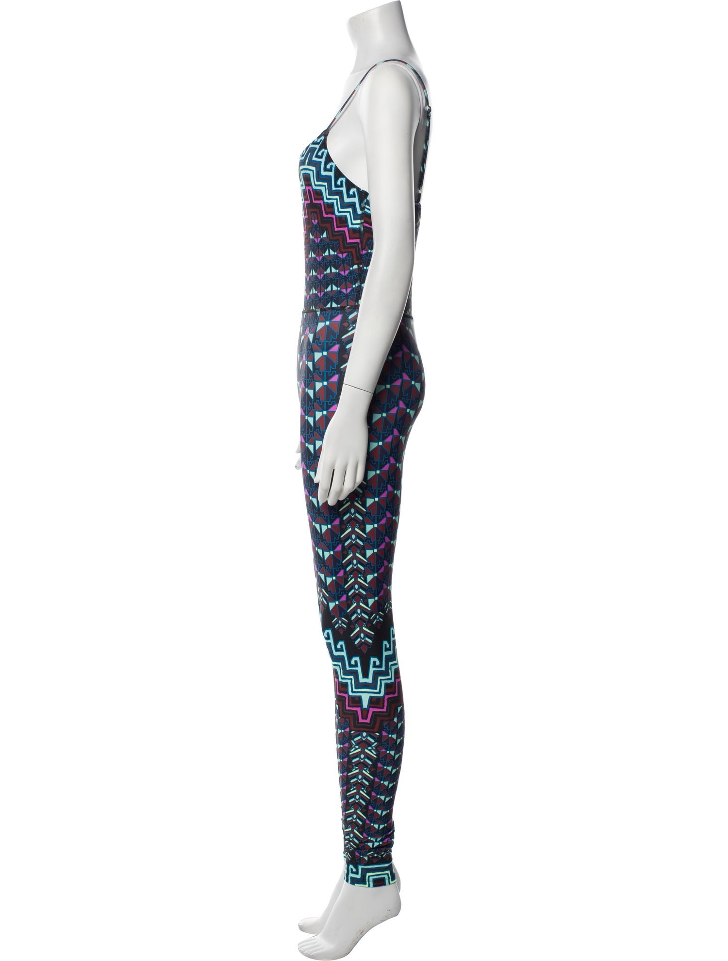 Mara Hoffman Printed V-Neck Jumpsuit