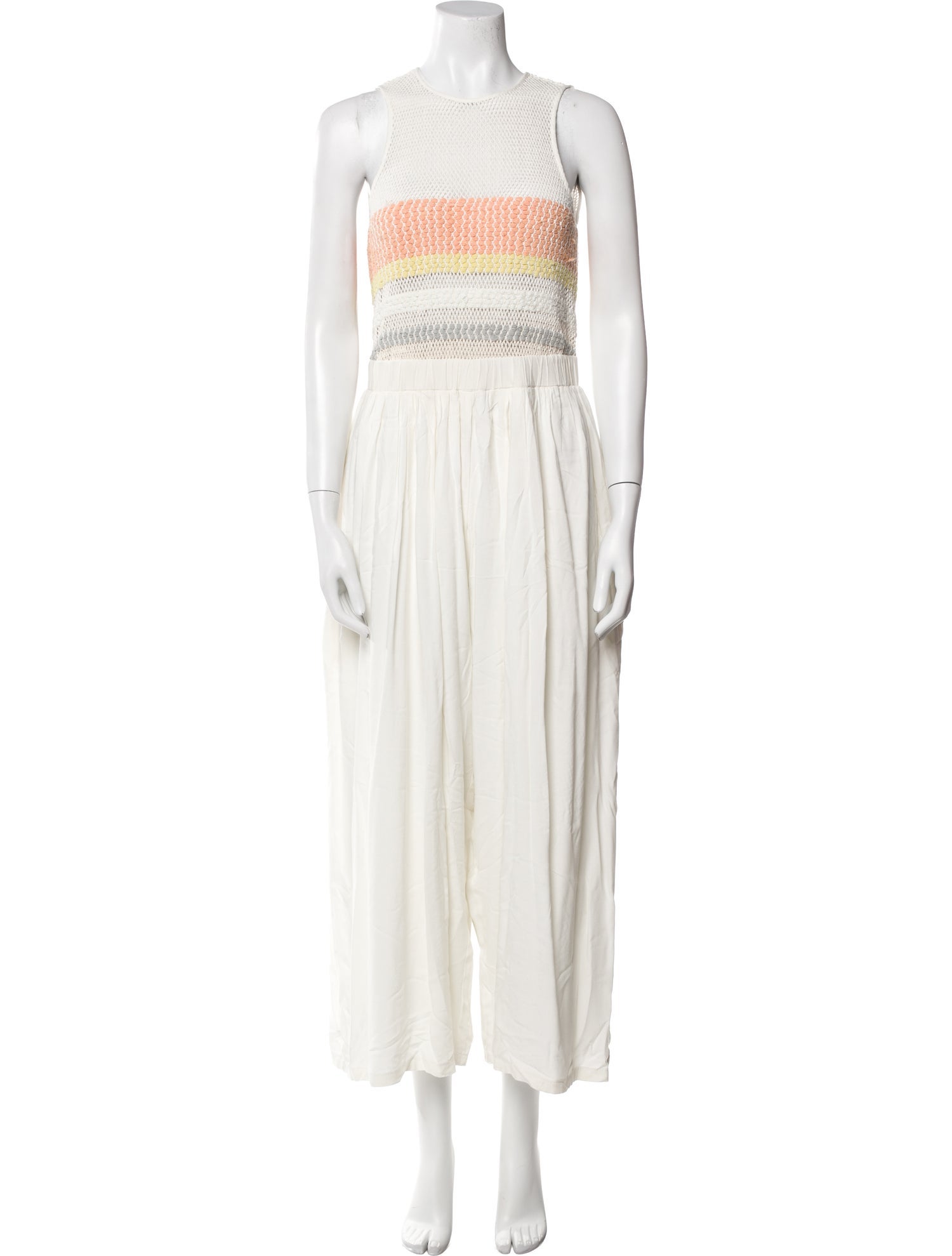 Mara Hoffman Striped Crew Neck Jumpsuit