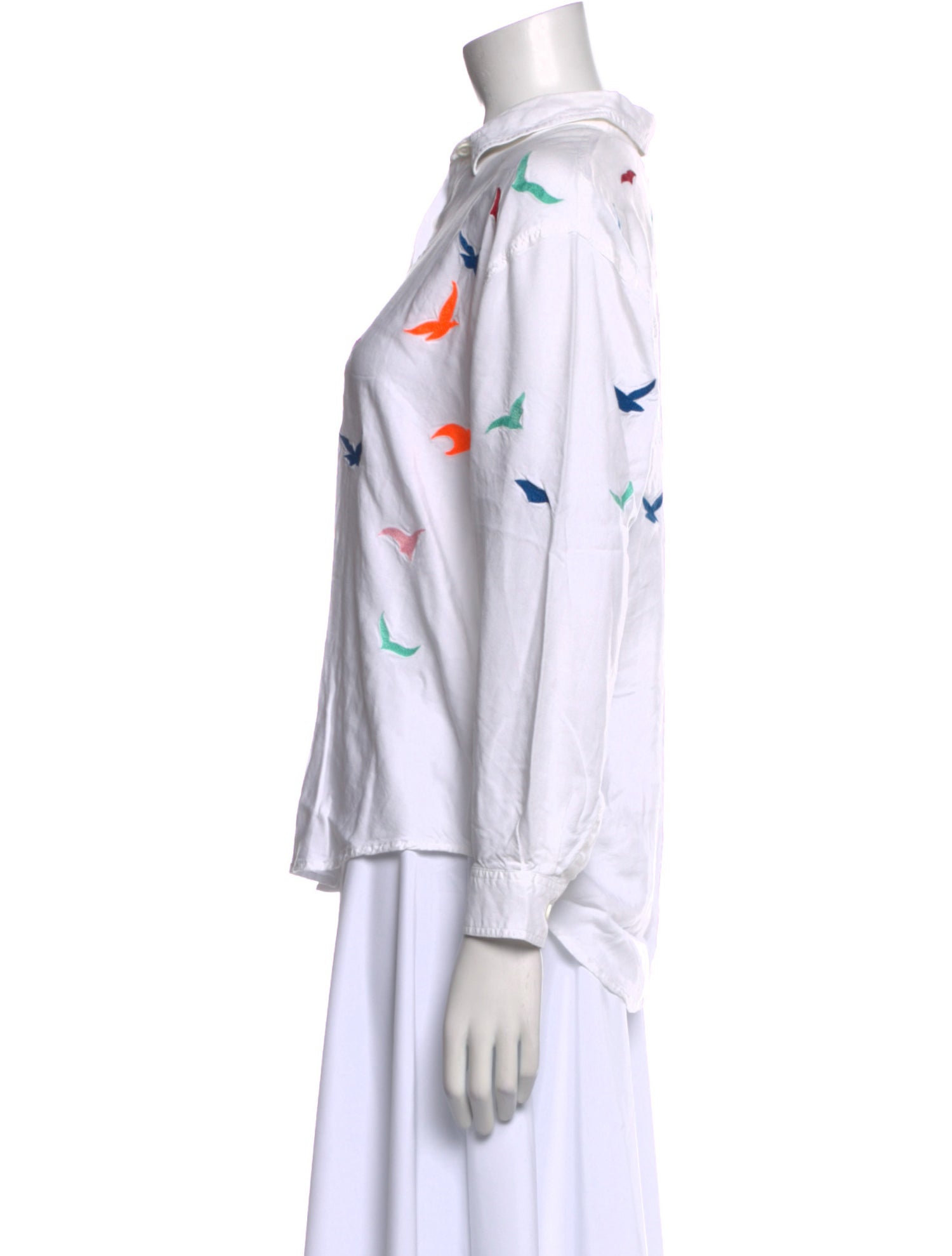 Mara Hoffman Printed Long Sleeve Button-Up Top