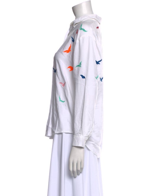 Mara Hoffman Printed Long Sleeve Button-Up Top