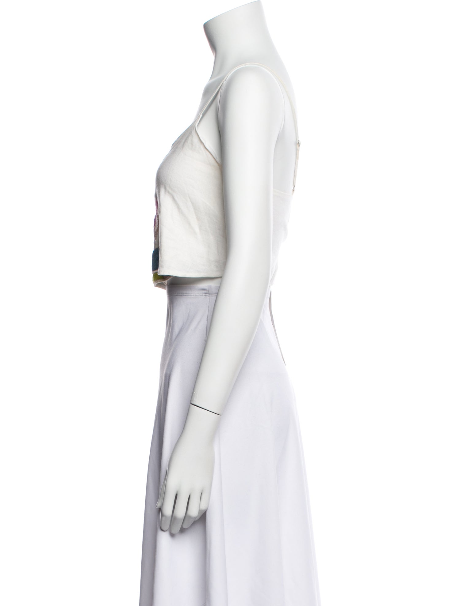 Mara Hoffman Linen Graphic Print Crop Top