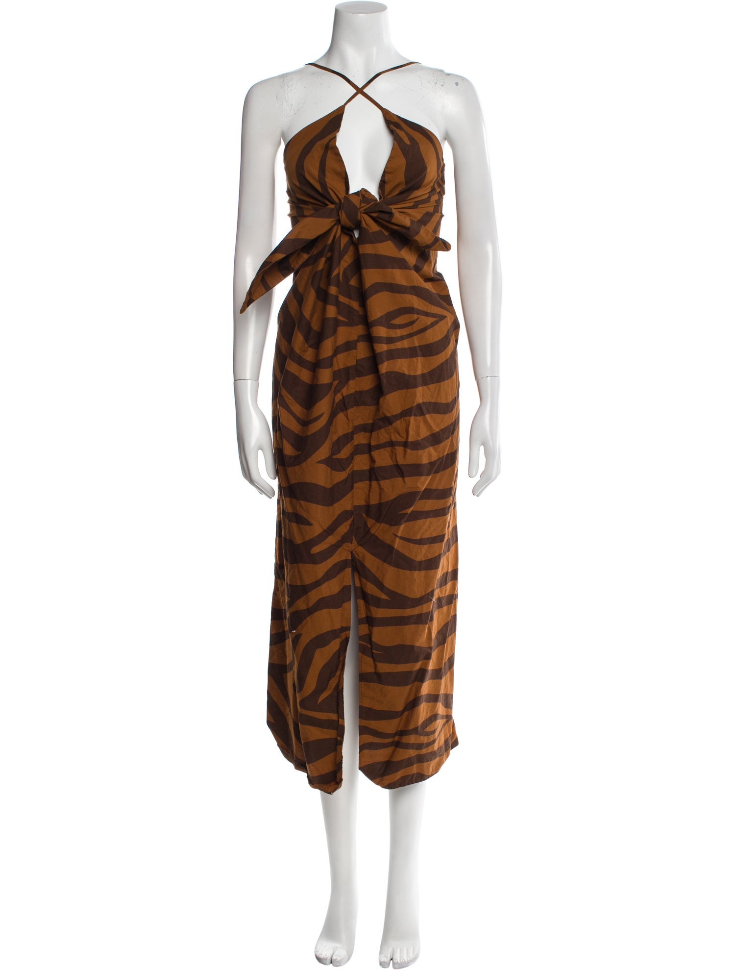 Mara Hoffman Animal Print Midi Length Dress