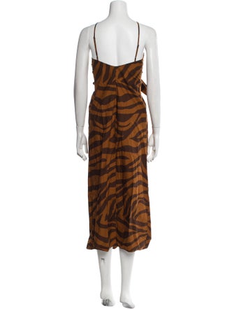 Mara Hoffman Animal Print Midi Length Dress
