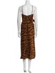 Mara Hoffman Animal Print Midi Length Dress