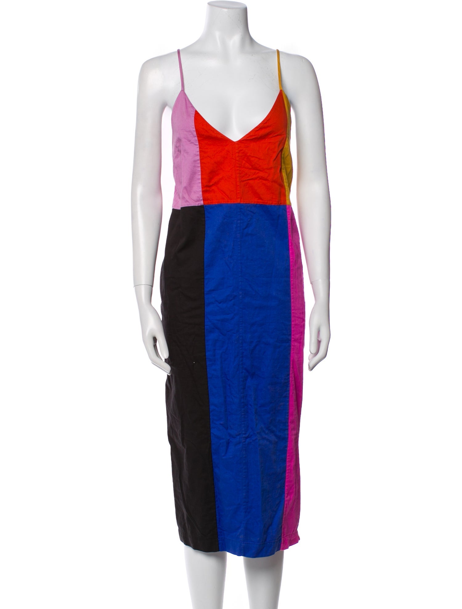 Mara Hoffman Colorblock Pattern Midi Length Dress