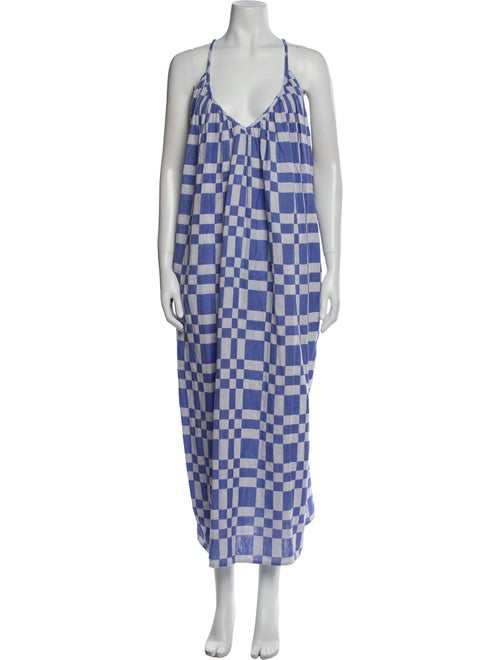 Mara Hoffman Plaid Print Long Dress