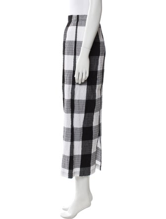 Mara Hoffman Plaid Print Midi Length Skirt