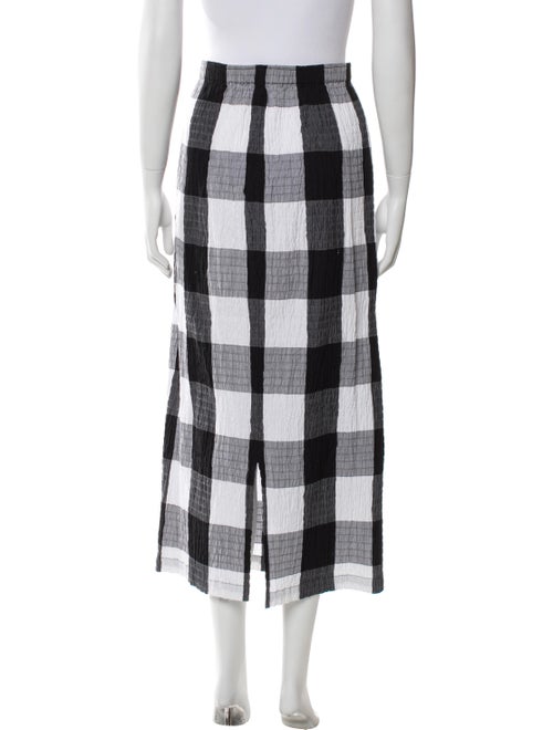 Mara Hoffman Plaid Print Midi Length Skirt