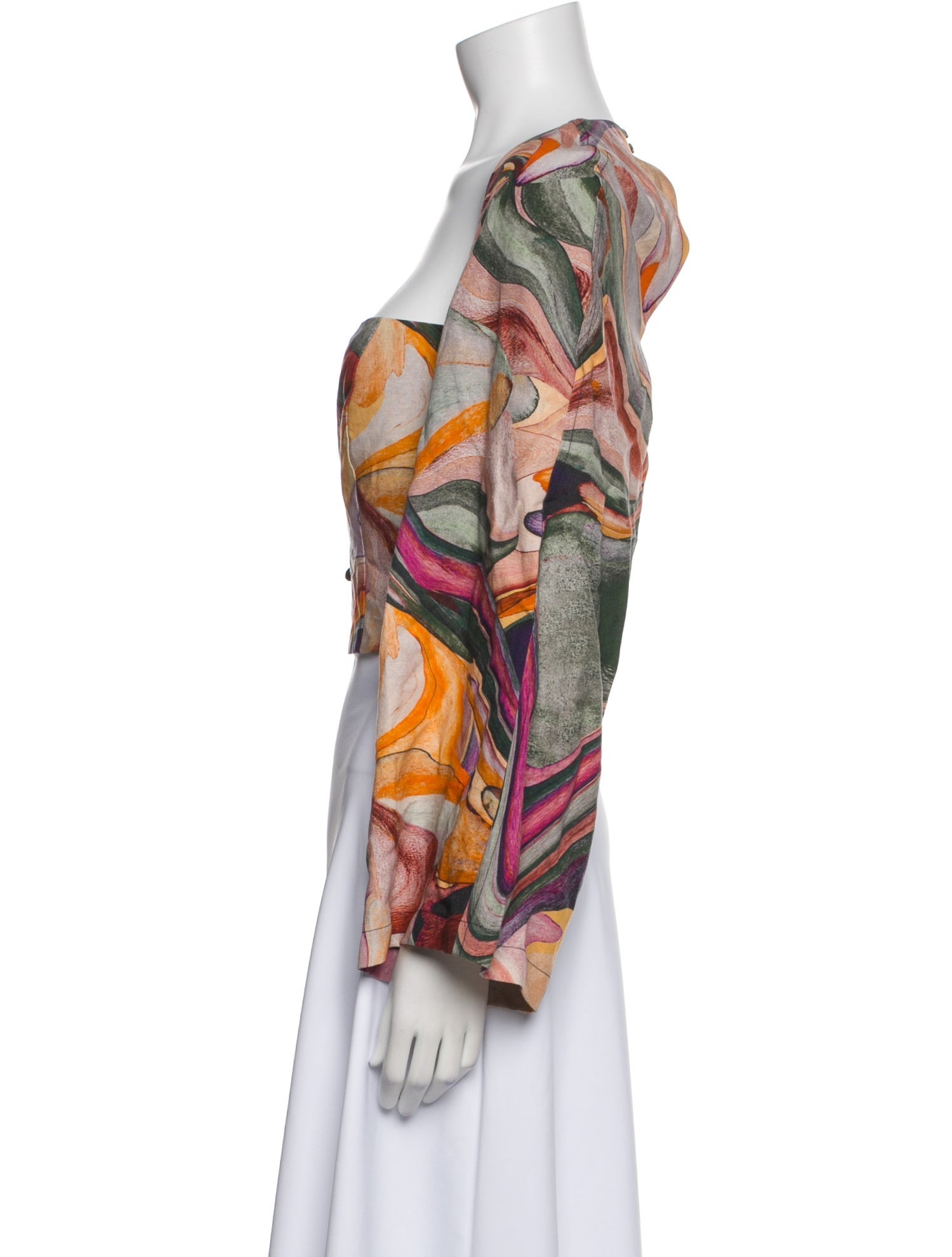 Mara Hoffman Printed Square Neckline Crop Top