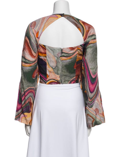 Mara Hoffman Printed Square Neckline Crop Top