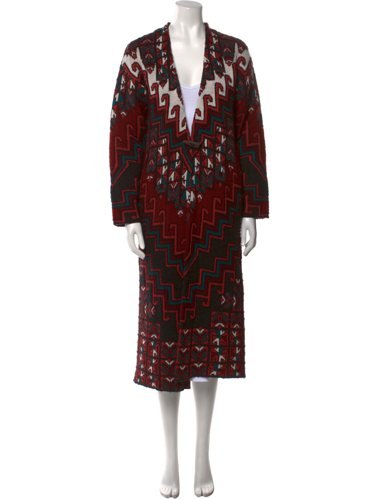 Mara Hoffman Printed V-Neck Sweater