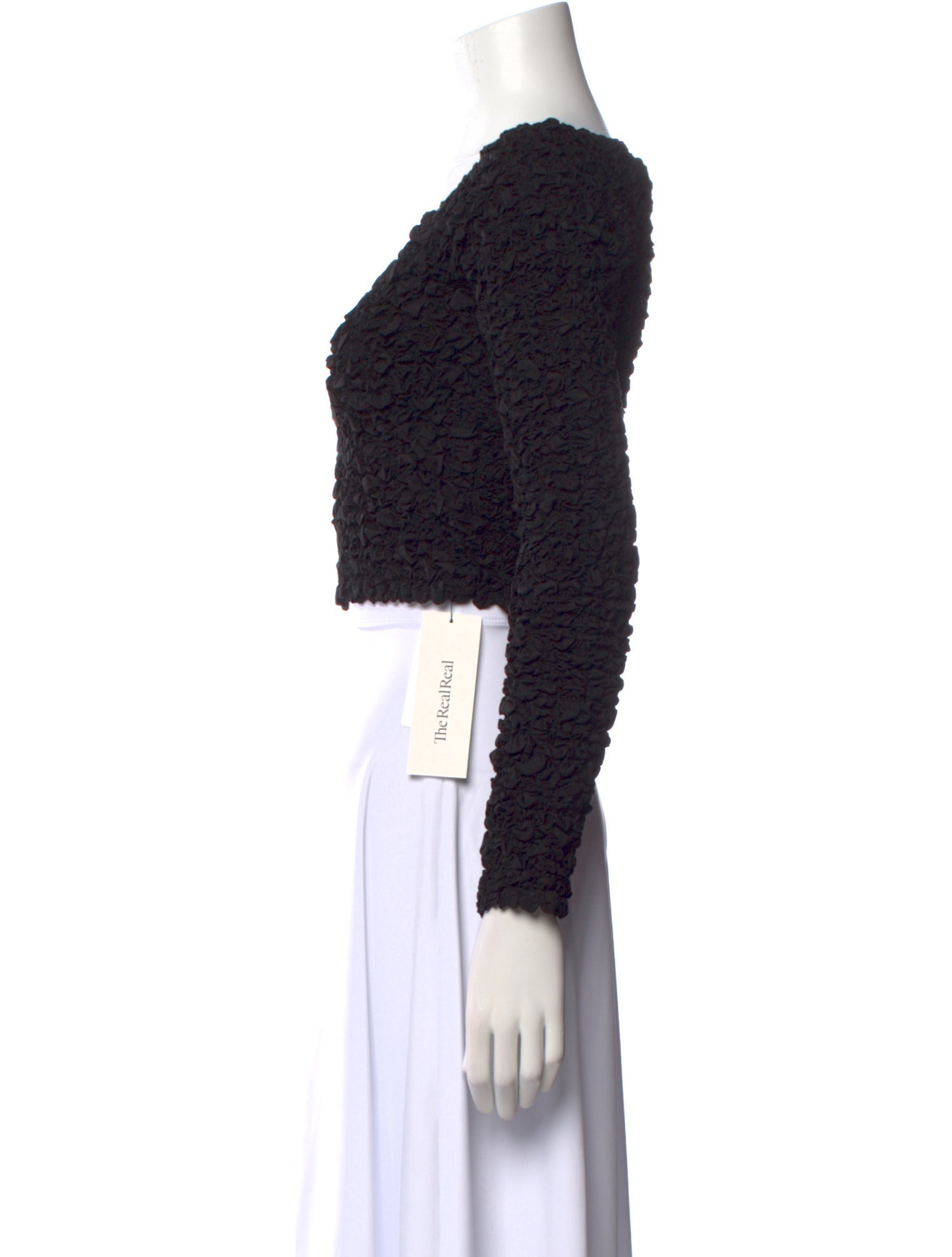 Mara Hoffman Scoop Neck Long Sleeve Crop Top