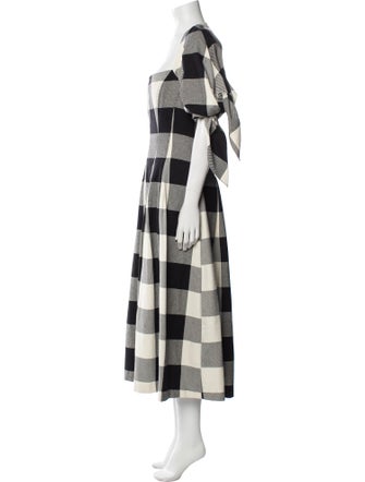 Mara Hoffman Plaid Print Long Dress