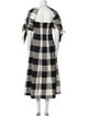 Mara Hoffman Plaid Print Long Dress