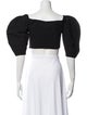 Mara Hoffman Off-The-Shoulder Three-Quarter Sleeve Crop Top