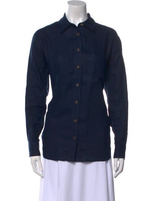 Mara Hoffman Hemp Long Sleeve Button-Up Top