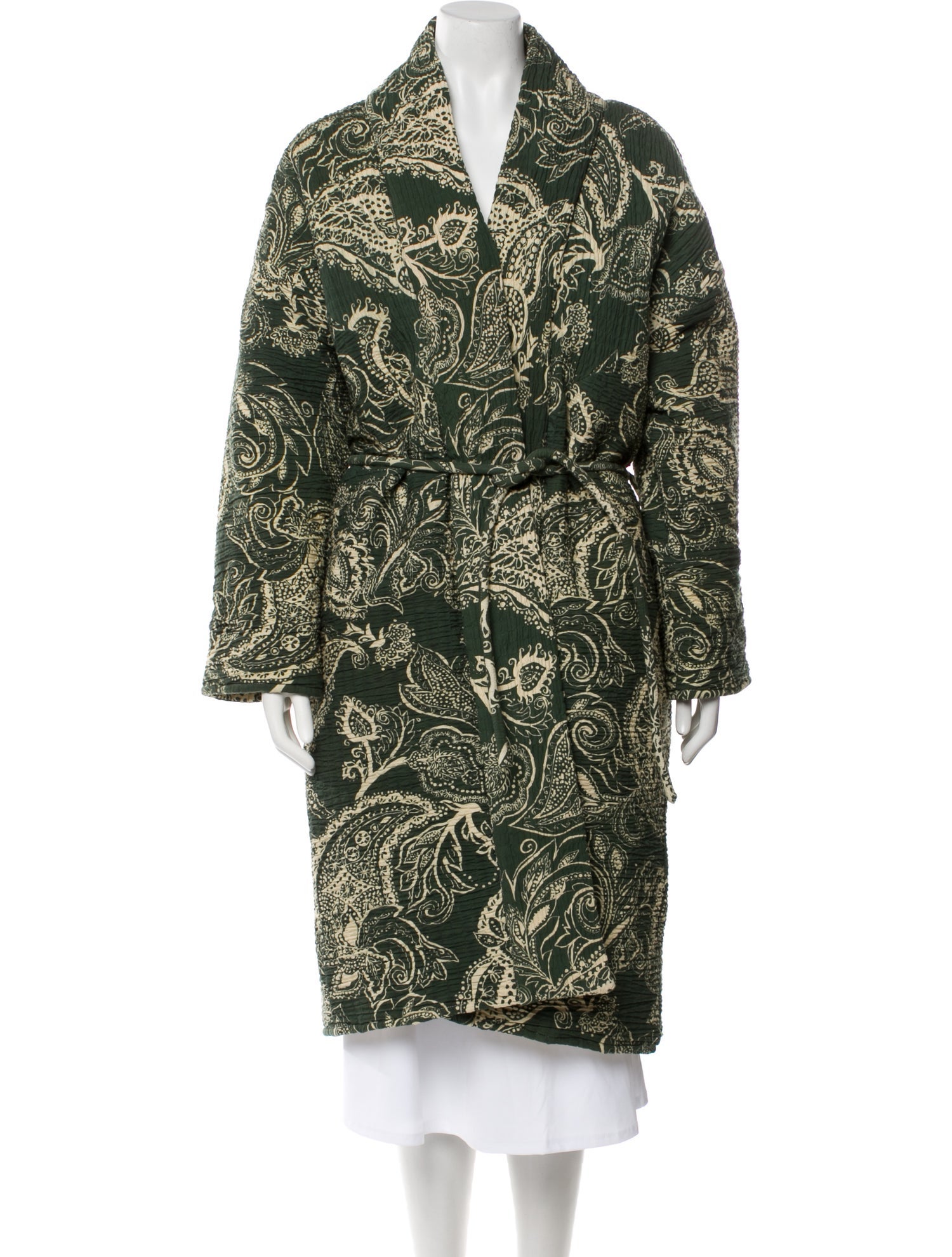 Mara Hoffman Paisley Print Faux Fur Coat