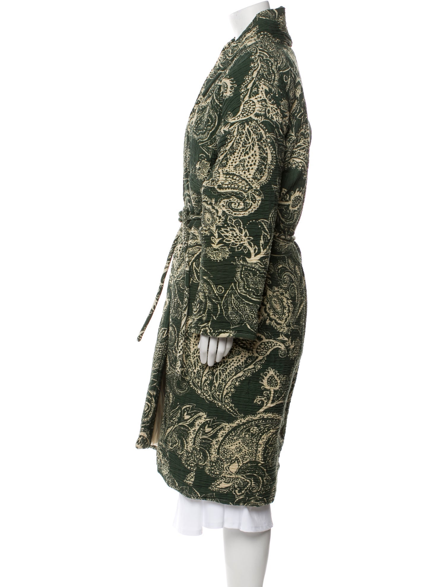 Mara Hoffman Paisley Print Faux Fur Coat