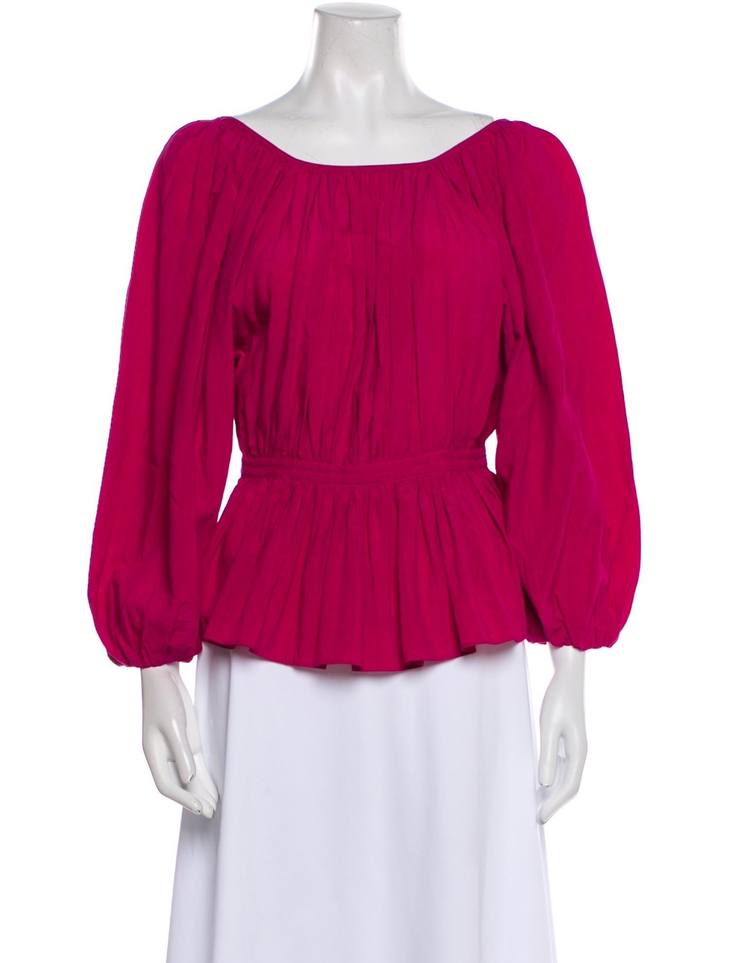 Mara Hoffman Bateau Neckline Three-Quarter Sleeve Blouse