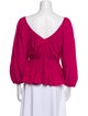 Mara Hoffman Bateau Neckline Three-Quarter Sleeve Blouse