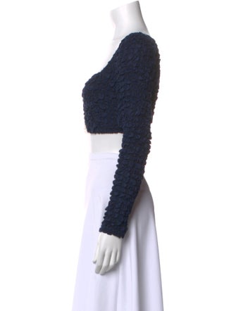 Mara Hoffman Plaid Print Square Neckline Crop Top