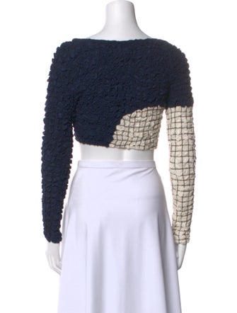 Mara Hoffman Plaid Print Square Neckline Crop Top