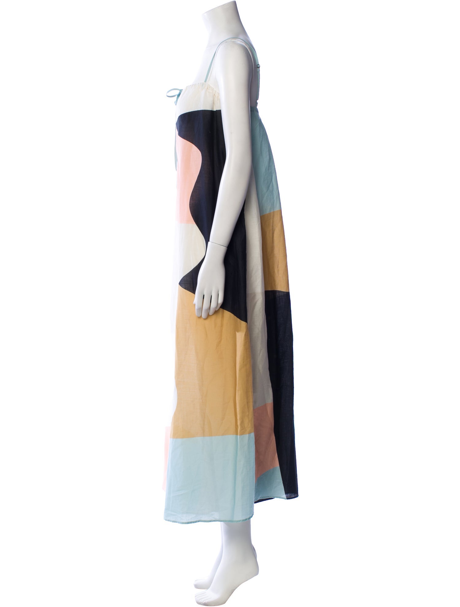 Mara Hoffman Striped Square Neckline Romper