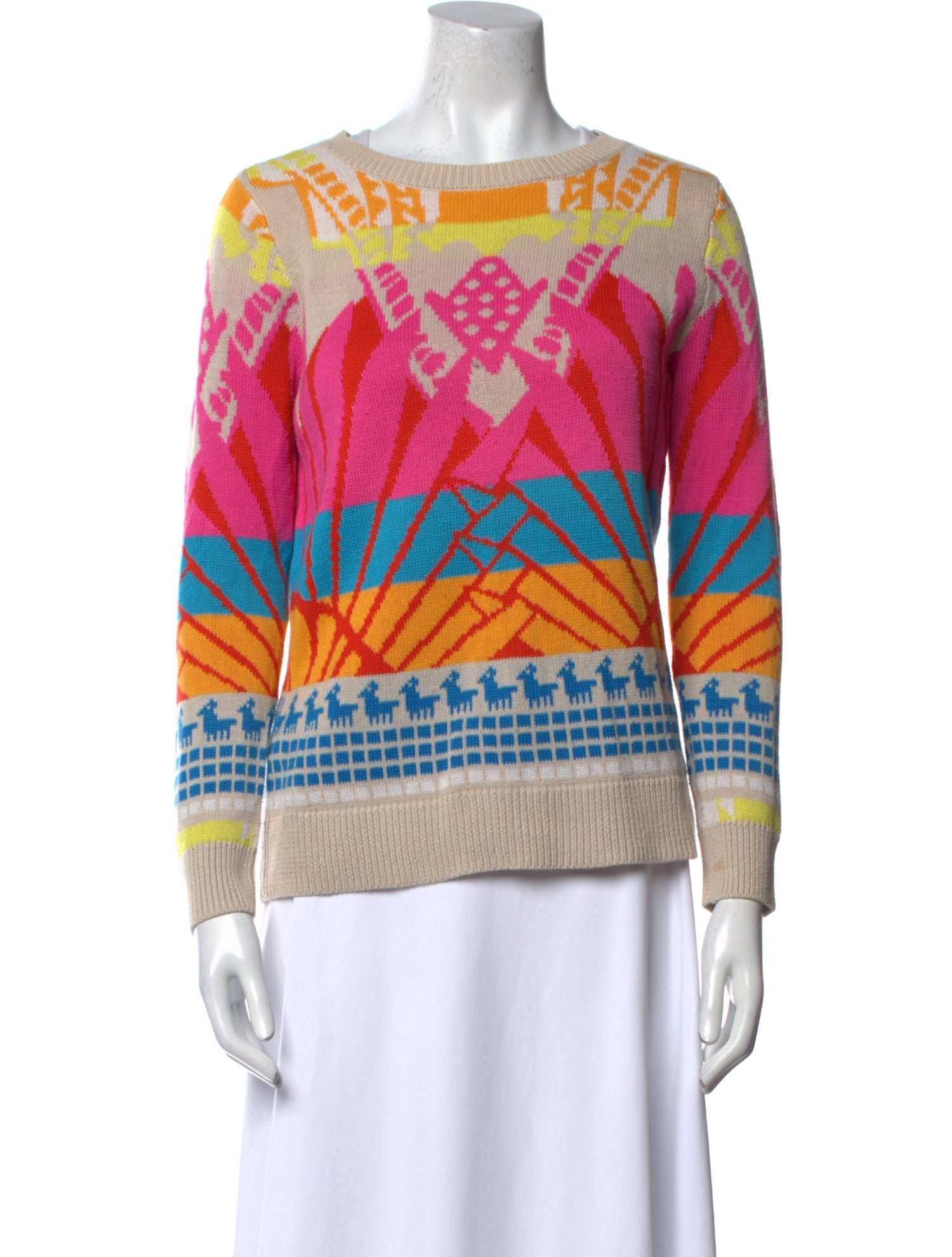 Mara Hoffman Printed Scoop Neck Sweater