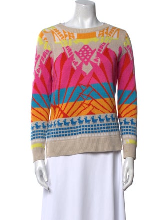 Mara Hoffman Printed Scoop Neck Sweater