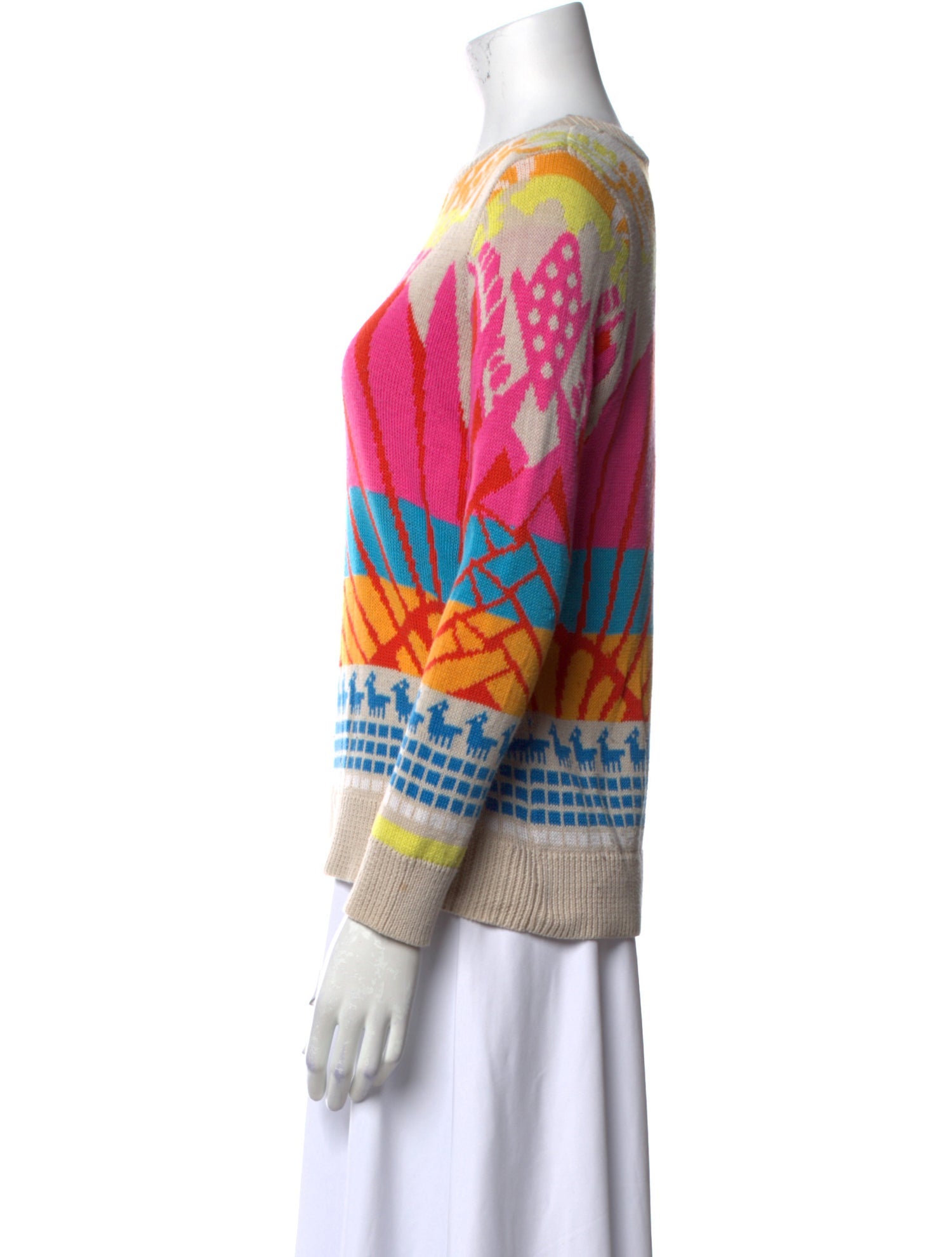 Mara Hoffman Printed Scoop Neck Sweater