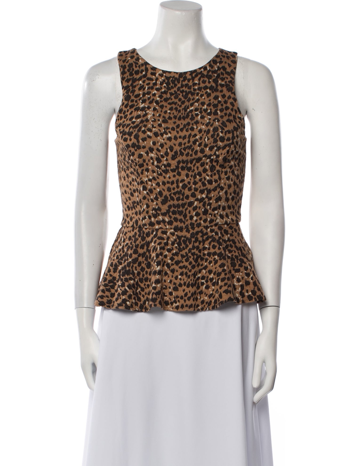 Mara Hoffman Animal Print Scoop Neck Top
