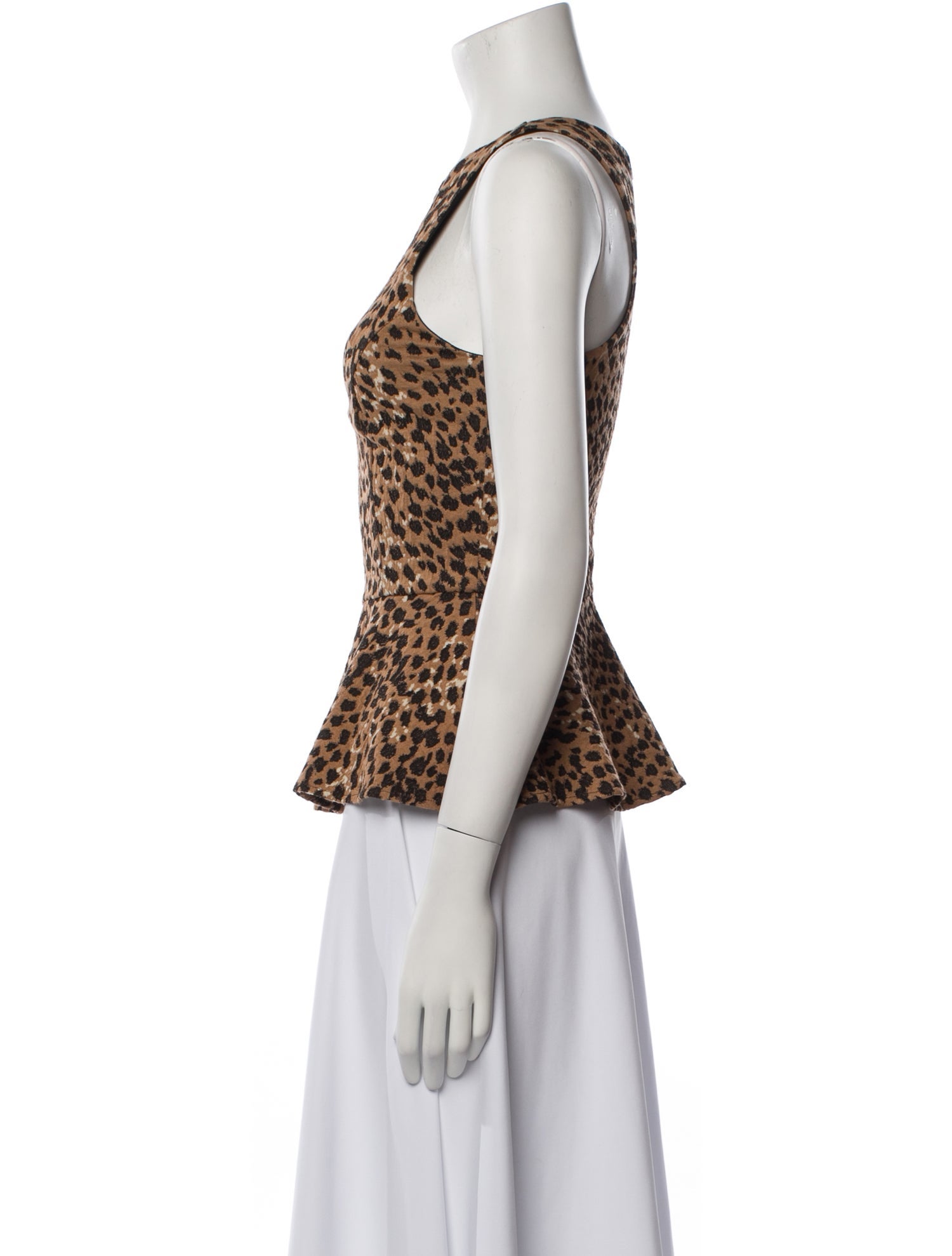 Mara Hoffman Animal Print Scoop Neck Top