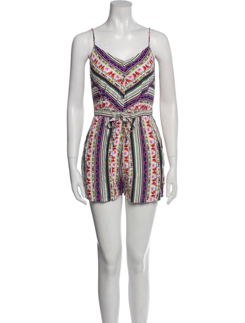 Mara Hoffman Printed V-Neck Romper
