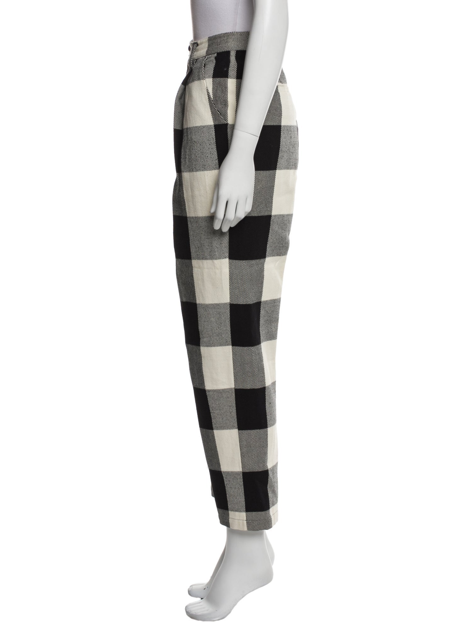 Mara Hoffman Plaid Print Straight Leg Pants