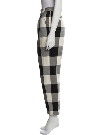 Mara Hoffman Plaid Print Straight Leg Pants