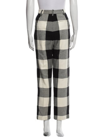 Mara Hoffman Plaid Print Straight Leg Pants